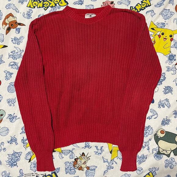 Vintage 80s Canal Jean Co. Pink Loose Knit Sweater - Picture 1 of 3